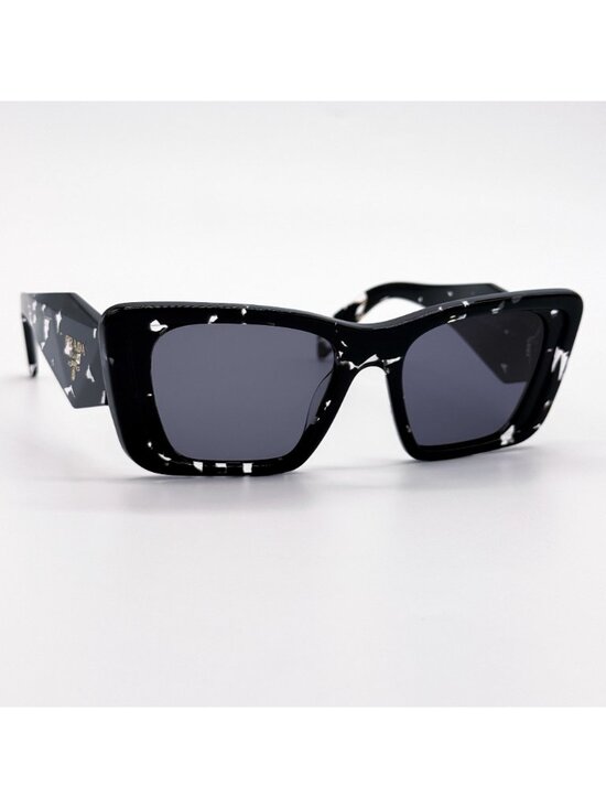 NEW PRADA SUNGLASSES PR08YS 15S5Z1 BLACK WHITE WOMEN EYEWEAR PR 08YS, SPR 08Y main image 4